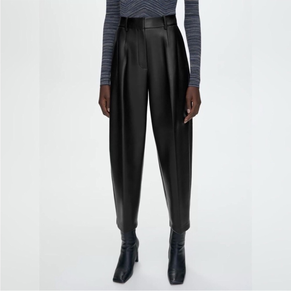 Aritzia vegan leather carrot pants